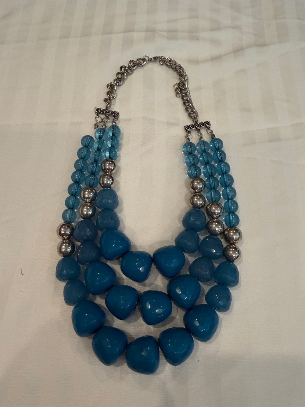 Assorted Women's Beaded Necklaces - Blue, Multicolor, Silver, Black - Picture 3 of 10